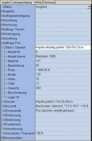 Auftragsdatenbank